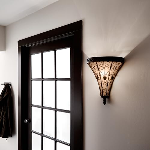 Kichler Marchesa 14.75" 1-Light Wall Sconce Light, Terrene Bronze