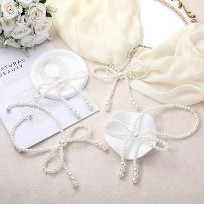 Lewtemi 4 Pcs Magnetic Curtain Tiebacks Decorative, Bowknot - style: Bowknot