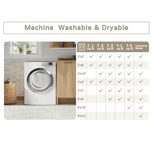 8x10 Washable Area Rugs for Living Room,Bedroom,Dining Room(Concrete Grey) - color: Concrete-grey, size: 8' x 10' (Rectangular)