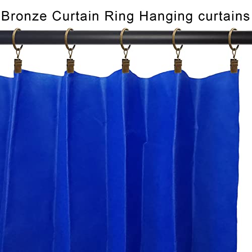LLPJS Curtain Rings with Clips, 1 inch ID, 44 Pack, Bronze - color: Bronze, size: 1" I D Set of 44