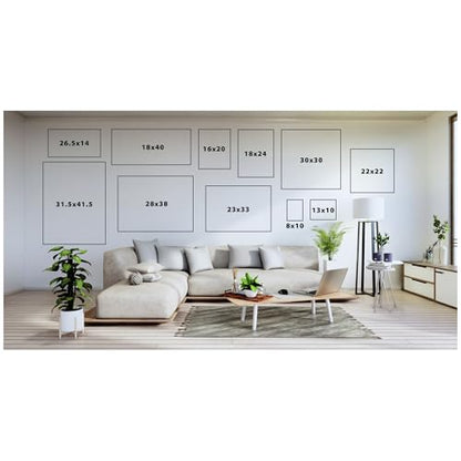 Kate and Laurel Framed Canvas Wall Art Print Neutral Abstract Landscape by The Creative Bunch Studio, 33 x 23 Sylvie Beaded Rustic Natural Frame, Modern Contemporary, Landscape Art for Wall Decor - size: 33"L x 23"W