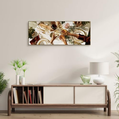 TLESKE Kitchen Home Bar Dining Room Cheers Large Wall Art Decor 15x40 - color: dining