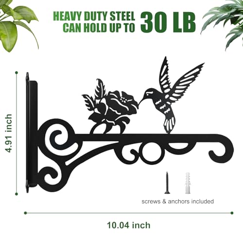 4-Pack 10 Inch Aesthetic Metal Plant Hanger Indoor and Outdoor - color: 4-Pack