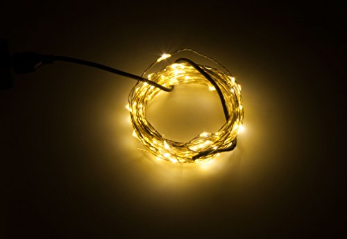 Karlling USB Plug in LED Fairy Lights,2 Packs of 100 LED Bulbs 33 Ft Silver Wire Waterproof Starry String Lights for Bedroom Patio Garden Party Wedding Commercial Lighting (Warm White) - color: Warm White, size: 100 Leds(2 Pack)
