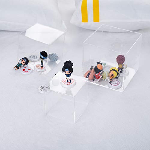 Red Co. Set of 3 Crystal Clear Acrylic Cube Display Nesting Riser Stands with Hollow Bottoms | Transparent - 2-Pack - color: Clear, size: 4",5",6" - 2 Pack