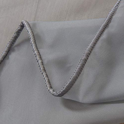 Tab Top Sheer Curtains, Silver Gray, 57(H) X55(W) in - color: Silver Gray, size: 55"W x 57"L (Pack of 1)