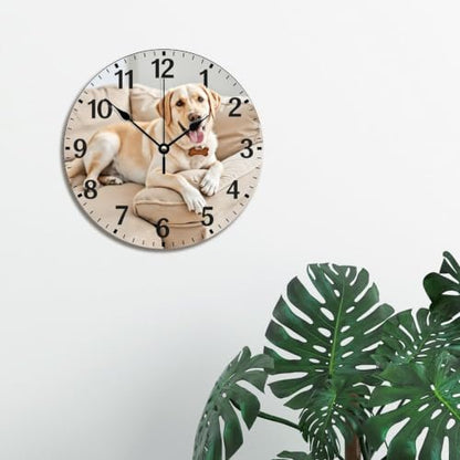 Labrador Retriever Wall Clock Yellow Lab Dog Wooden Wall Clock - color: Style-5, size: 12 Inch