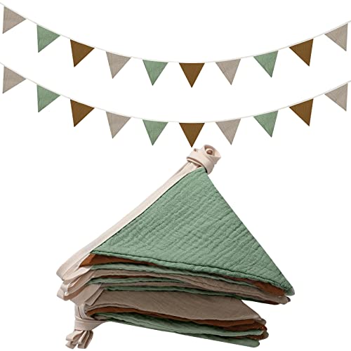 Oudain 2 Pcs Pennant Banner Flags Nursery Garland Triangle, Retro Color - color: Retro Color