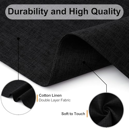 Homaxy Cloths Placemats for Dining Table Set of 4, 13" x 19", Black - color: Black, size: Placemats Set of 4