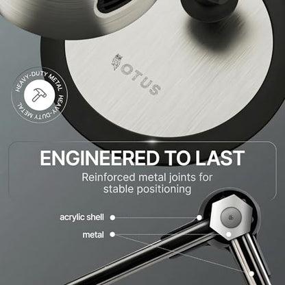OTUS Tall LED Architect Desk Lamp for Home Office, Gesture Control - color: Space Grey