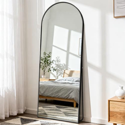DUMOS 58"x19" Arched Full Length Mirror with Stand, Full Body Floor Mirror