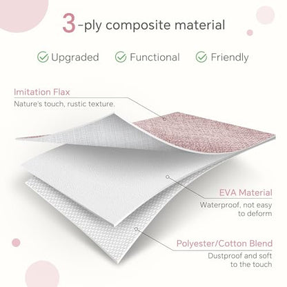FinishingBo 11 inch Cube Storage Bin with Handles 6 Pack - color: White/Pink-6 Pack