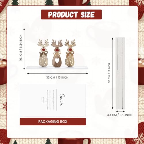Smile Wooden Sign Christmas Winter Decor - style: Reindeer