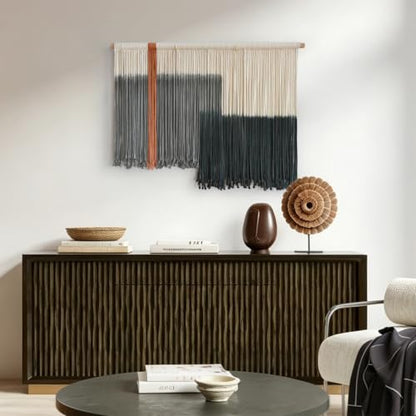 Macrame Wall Hanging Green Boho Fiber Art for Bedroom Room 27"W x 19"L - color: Green, size: 27"W*19"L