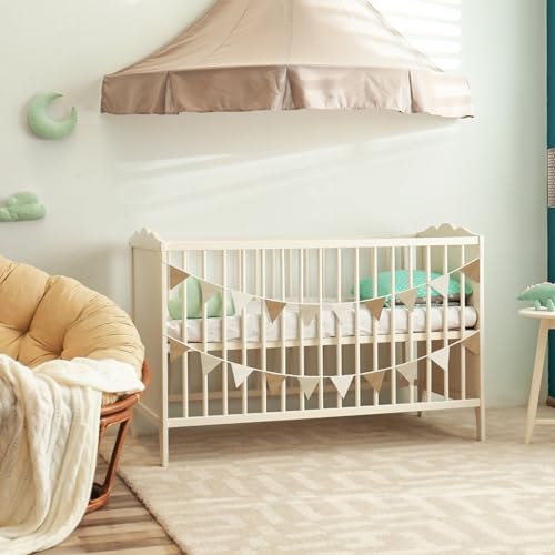 Oudain 2 Pcs Pennant Banner Flags Nursery Garland Triangle, Simple Color - color: Simple Color