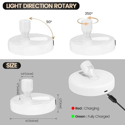 Wireless Spotlight Battery Powered, Rechargeable Plant Spot Light Indoor - color: chargeable White
