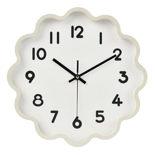 HZDHCLH Wall Clocks Battery Operated 12 Inch Cloud Shaped Wall Clock Silent Non Ticking Modern Decorative Clock with 3D Numbers for Bedroom Living Room Nursery Classroom White - color: White