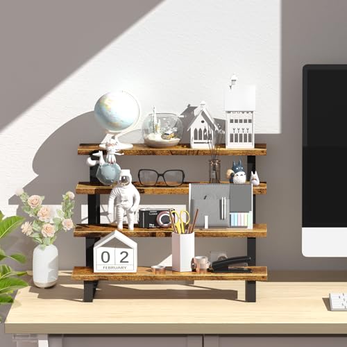 ELITEROO Wooden Display Riser Stand, Tiered Perfume Cologne Organizer Stand