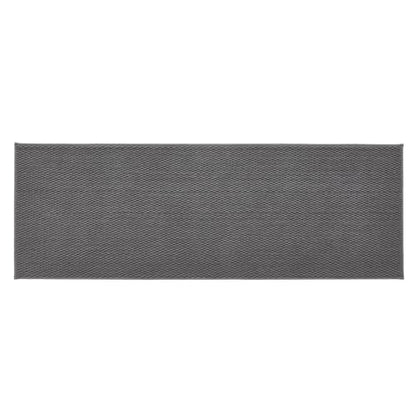 TYUU Bathroom Runner Rugs, Long Bath Mat Runner Washable Thin Quick Dry Low Pile Bathroom Runner Rugs Non Slip, Dark Grey 24"x70" - color: Dark Grey, size: 2' X 5'10" (Runner)