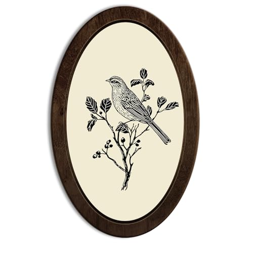 YZSLA Vintage Bird Framed Wall Art Decor,Farmhouse Bird Decor for Home - color: Bird-1