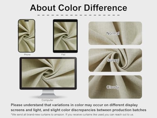 Vision Home Sand Linen Pinch Pleated Semi Sheer Curtains 40Wx95Lx2 - color: Sand/Pinch, size: 40"W x 95"L (Pack of 2)