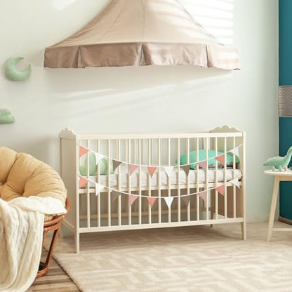 Oudain 2 Pcs Pennant Banner Flags Nursery Garland Triangle, Pastel Color - color: Pastel Color