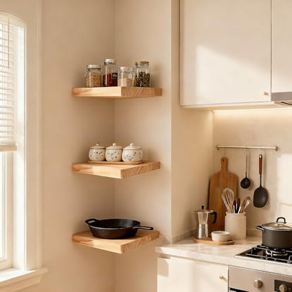 Small Floating Shelves for Wall Set of 2, 8 Inch Square,Carbonized Black - color: Carbonized Black, size: 8 Inch-2 Pcs