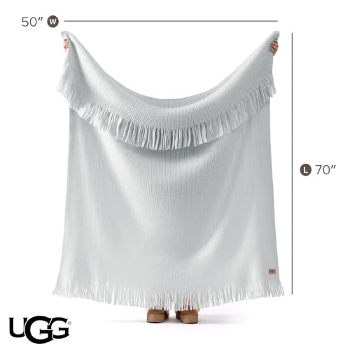 UGG Margot Knit Throw Blanket, Home Decor, 50" x 70", Light Gray (Stone) - color: Light Gray