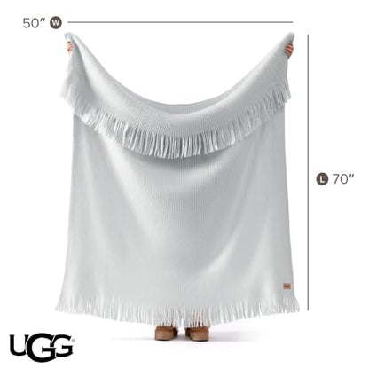 UGG Margot Knit Throw Blanket, Home Decor, 50" x 70", Light Gray (Stone) - color: Light Gray