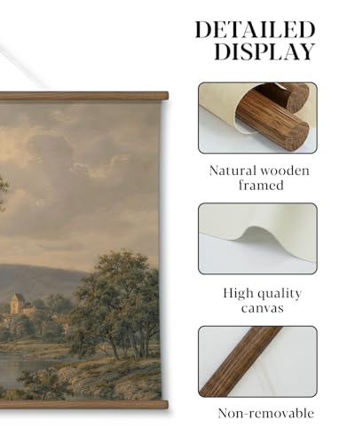 HUARCEY Extra Large Landscape Wall Art Oversized Nature Canvas Prints 36x54 - color: River Oak, size: 54"L x 36"W