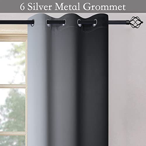 SimpleHome Ombre Black to Grey White Curtains for Living Room 42Wx63L - color: Black, size: 42"W x 63"L (Pack of 2)