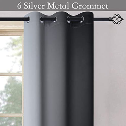SimpleHome Ombre Black to Grey White Curtains for Living Room 42Wx63L - color: Black, size: 42"W x 63"L (Pack of 2)