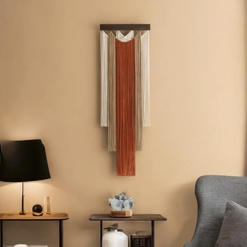 M MANUAL Macrame Wall Hanging 15.7x47.2Inch Fiber Handmade Macrame Wall Hanging Bohemian Yarn Tapestry Living Room Bedroom Modern Home Decor For Boho Home Decoration (B) - color: B