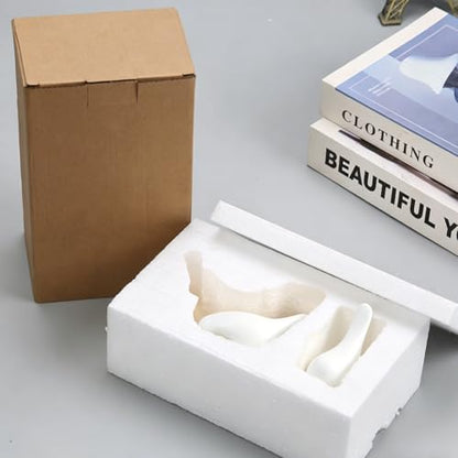 2 Pcs Small Birds Statues Home Decor Ceramic White Bird Figurines - color: 2 Pcs Whitebirds