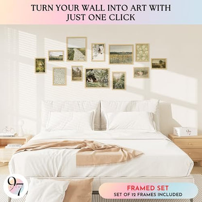 97 Decor French Country Wall Art, 12 Pcs Landscape Prints, Unframed - color: French Country Landscape Gx8x10