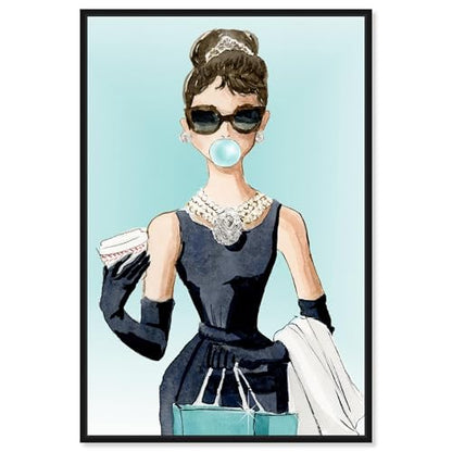 The Oliver Gal Artist Co. Abstract Wall Art Canvas - size: 15"L x 10"W, style: Black Frame