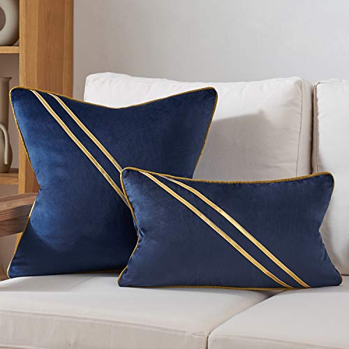 Avigers Throw Pillow Cover 18 x 18 Inch, Blue, Velvet, Hidden Zipper - color: Blue, size: 18" x 18" (Pack of 1)