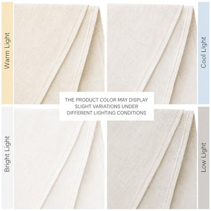 AOKQYA Lace Linen Kitchen Curtains, 54" W x 15" L - size: 54"W x 15"L (Pack of 1)