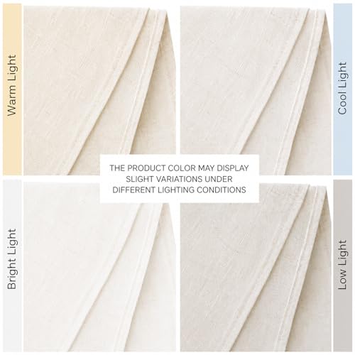 AOKQYA Lace Linen Kitchen Curtains, 54" W x 18" L - size: 54"W x 18"L (Pack of 1)
