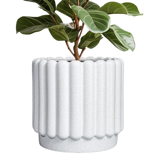 Ceramicfor Ceramic Flower Pot, 12 Inch, White - color: Matte White, size: 12 Inch