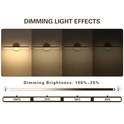 Hardwired Adjustable Lighting Gold Modern LED Picture Lights for Paintings 15.7'' Inch Long Swing Arm Metal Art Lights Warm White 3000K - color: Hard-Wired Brass-round base, size: 15.7inch Dimmable