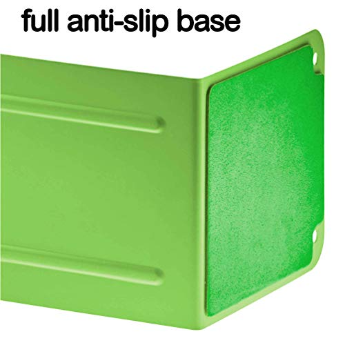 Acrimet Bookends for Shelves, Non-Skid Book Holder, Heavy Duty Book Stopper, Steel Metal Book Ends Storage for Home, Library, 6 7/8" H x 4" W x 4 1/2" D (Green Citrus) (1 Pair / 2 Pieces) - color: Green Citrus