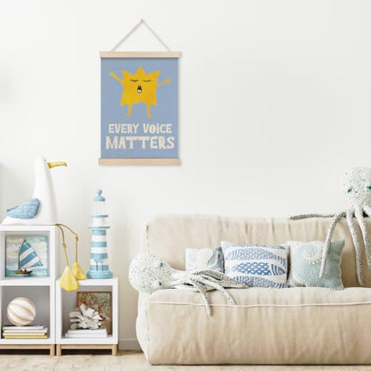 VGXKJIIOD Speech Therapy Mental Health Wall Art Decor Poster Hanger Frame - color: every voice