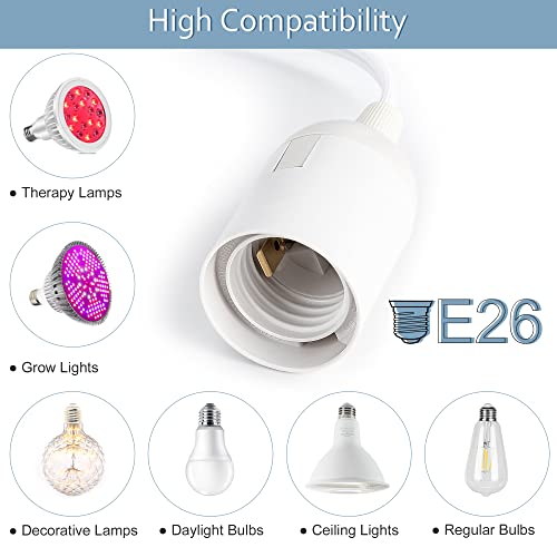 JACKYLED 20Ft UL Approval Extension Hanging Lantern Pendant Light Lamp Cord - style: 20Ft-White