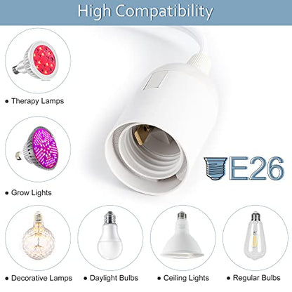JACKYLED 20Ft UL Approval Extension Hanging Lantern Pendant Light Lamp Cord - style: 20Ft-White