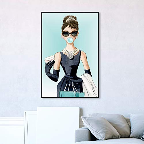 The Oliver Gal Artist Co. Abstract Wall Art Canvas - size: 45"L x 30"W, style: Black Frame
