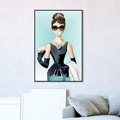 The Oliver Gal Artist Co. Abstract Wall Art Canvas - size: 45"L x 30"W, style: Black Frame