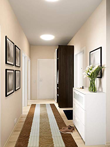 Custom Size Hallway Runner Rug, Slip Resistant, 26 Inch Wide X Your Choice of Length, Scroll Beige, 26 Inch X 3 Feet, Doormat Size - color: Beige Scroll, size: 2'2" x 3' (Rectangular)