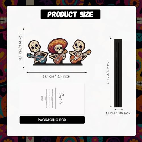 Smile Dia de los Muertos Wooden Standing Decor - style: Muertos