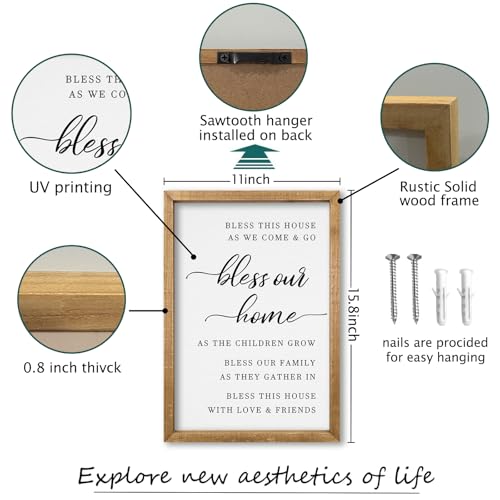 comurdyo Bless This Home Wall Decor 16"×11" Wood - color: Bless This Home (Wood), size: 16"L x 11"W